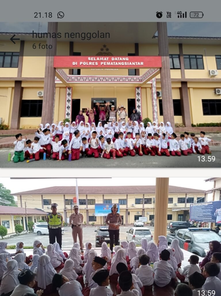 Polres Pematang Siantar Kenalkan Dan Tanamkan Polisi Serta Polwan Sahabat Anak ke Siswa Siswi SD