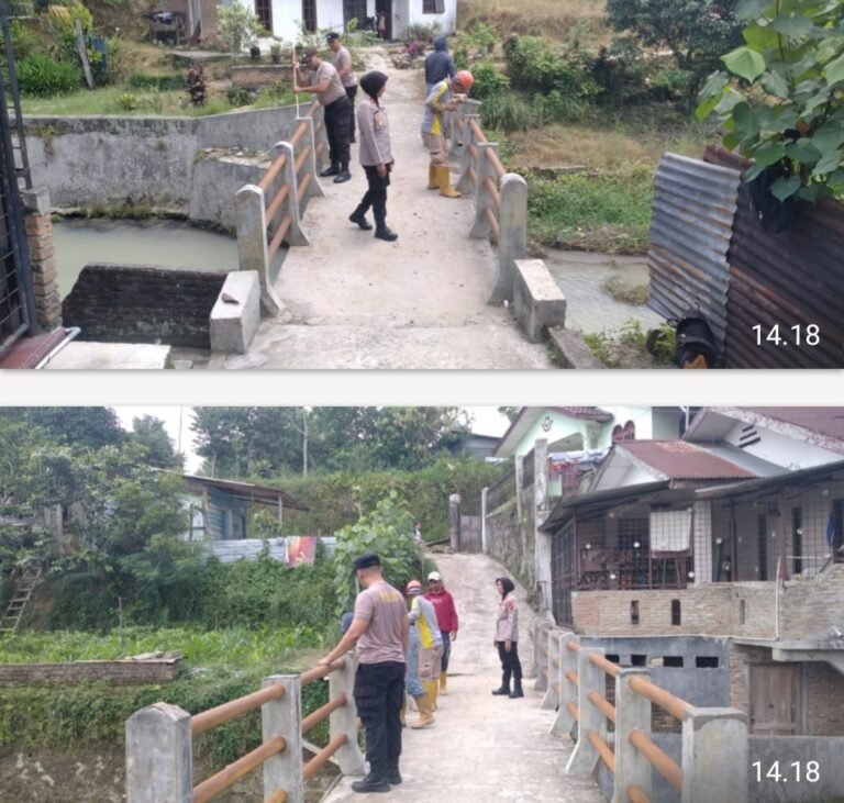 Polsek Siantar Selatan Laksanakan Pembersihan Jembatan Losung Aek