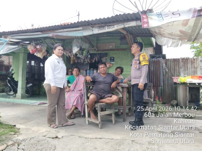 Bhabinkamtibmas Polsek Siantar Utara Sambang Kamtibmas ke Rumah Warga Jalan Merbau