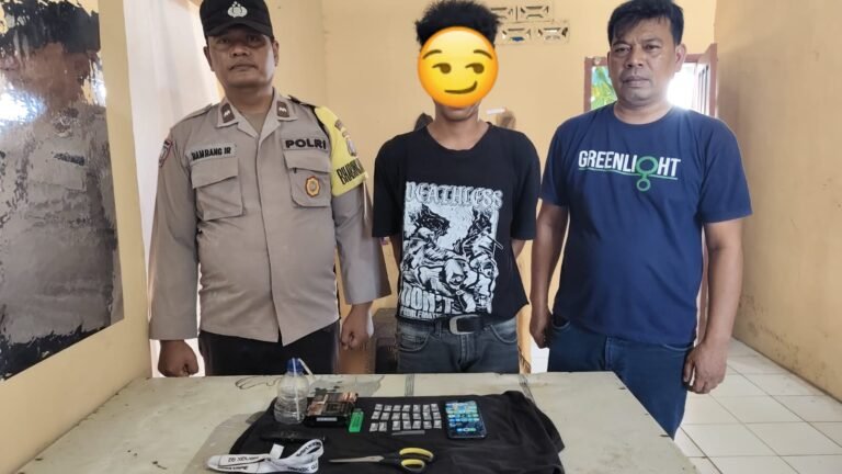 Unit Reskrim Polsek Dolok Batu Nanggar Ciduk Tersangka Sabu, 21 Bungkus Plastik Klip Diamankan Sebagai Barang Bukti