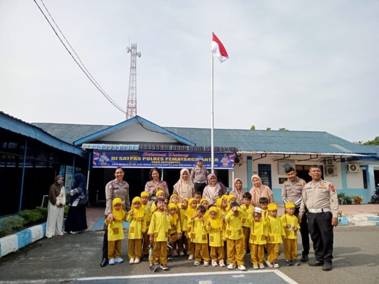 Polantas Menyapa, Sat Lantas Polres Pematang Siantar Terima Kunjungan TK Islam Terpadu Modern