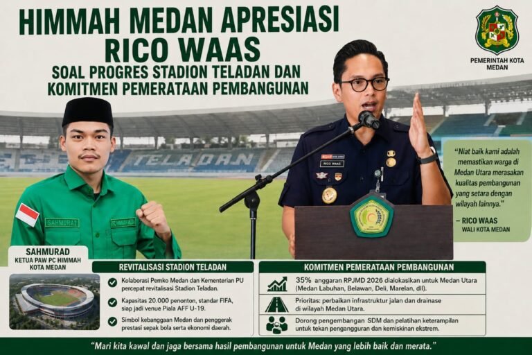 PC HIMMAH Medan Apresiasi Rico Waas Soal Progres Stadion Teladan Dan Komitmen Pemerataan Pembangunan