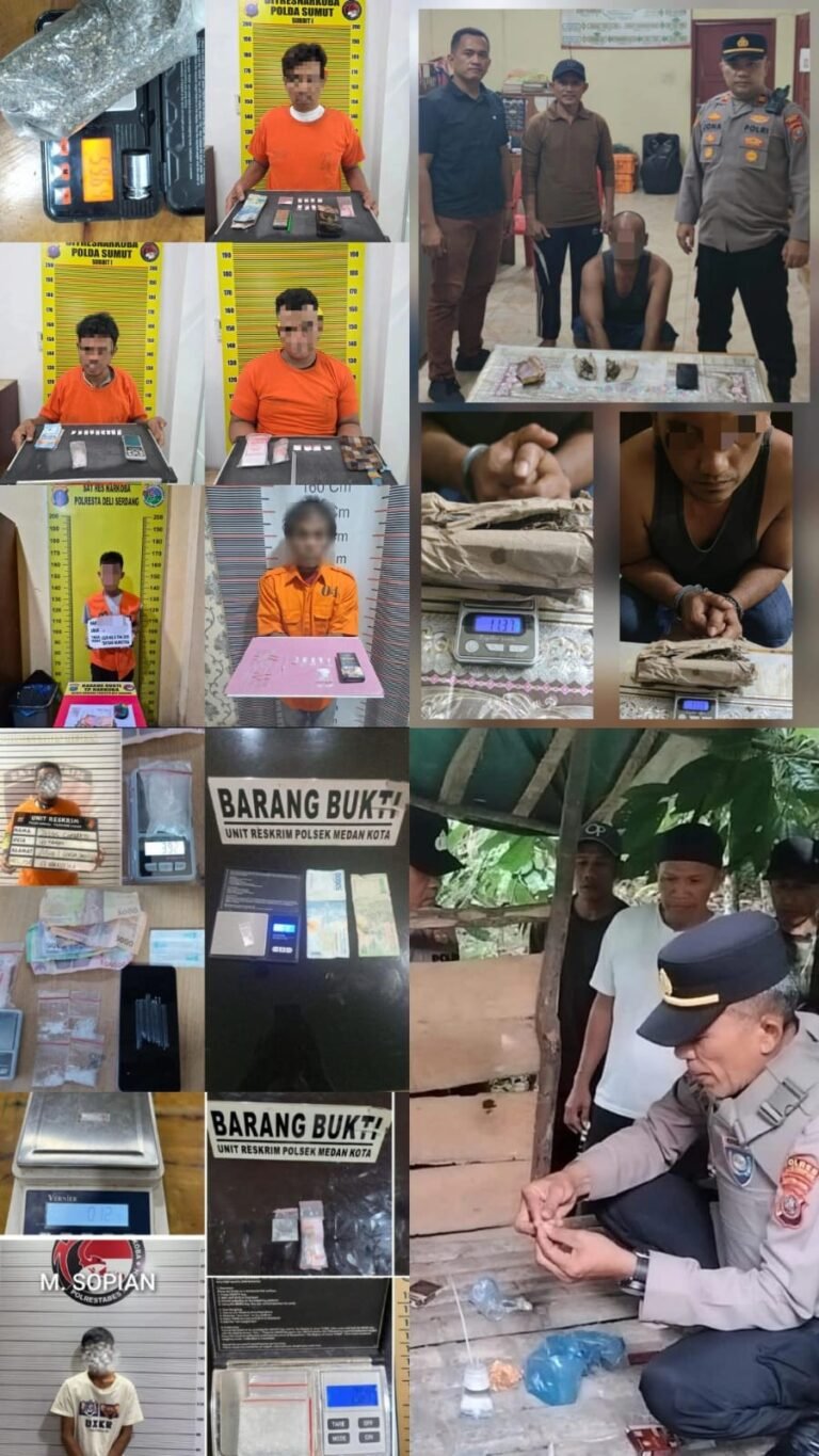 Sehari Polda Sumut Ungkap 23 Kasus Narkoba dan Amankan 26 Tersangka