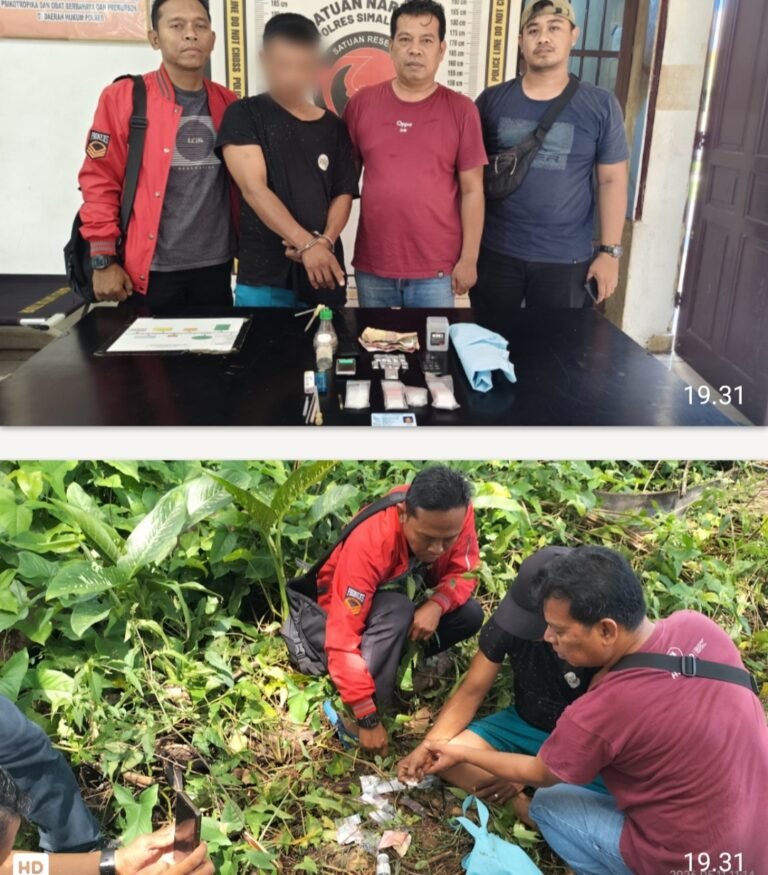 Polsek Dolok Batu Nanggar Gulung Residivis Narkoba, Tersangka Nekat Kabur Lompat Tembok Sebelum Dibekuk Petugas di Ladang Ubi