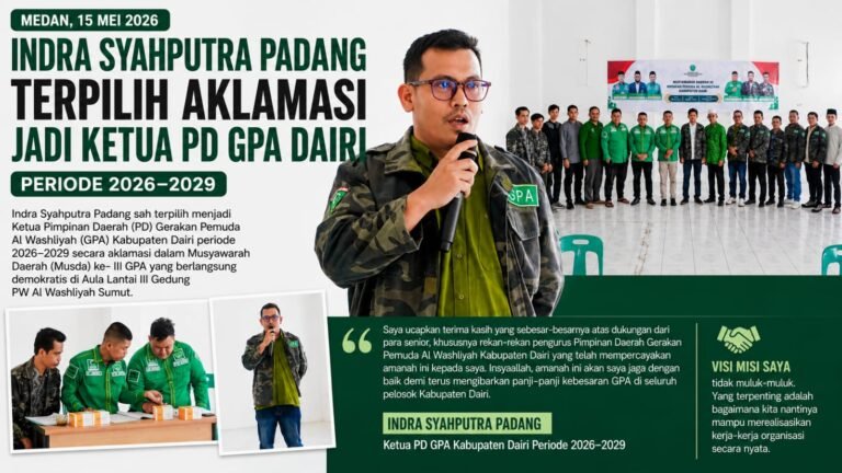 Indra Syahputra Padang Terpilih Aklamasi Jadi Ketua PD GPA Dairi Periode 2026–2029