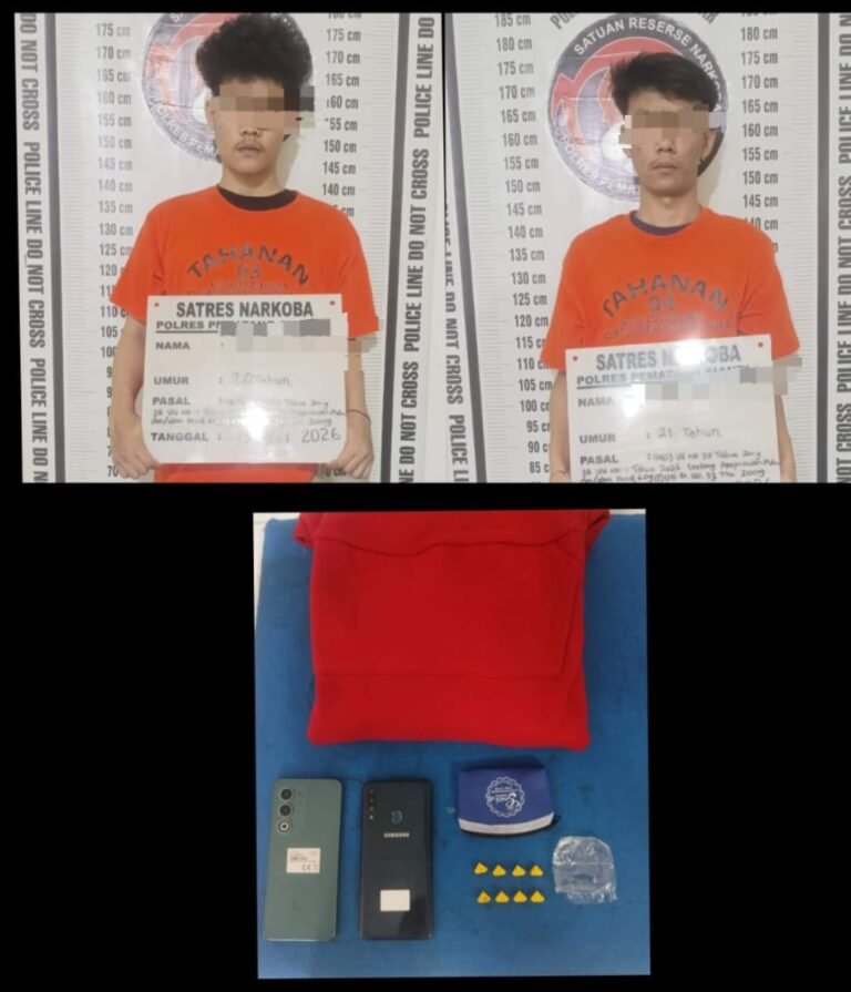 Diduga Memiliki Ekstasi, Sat Res Narkoba Polres Pematang Siantar Tangkap Dua Pelaku