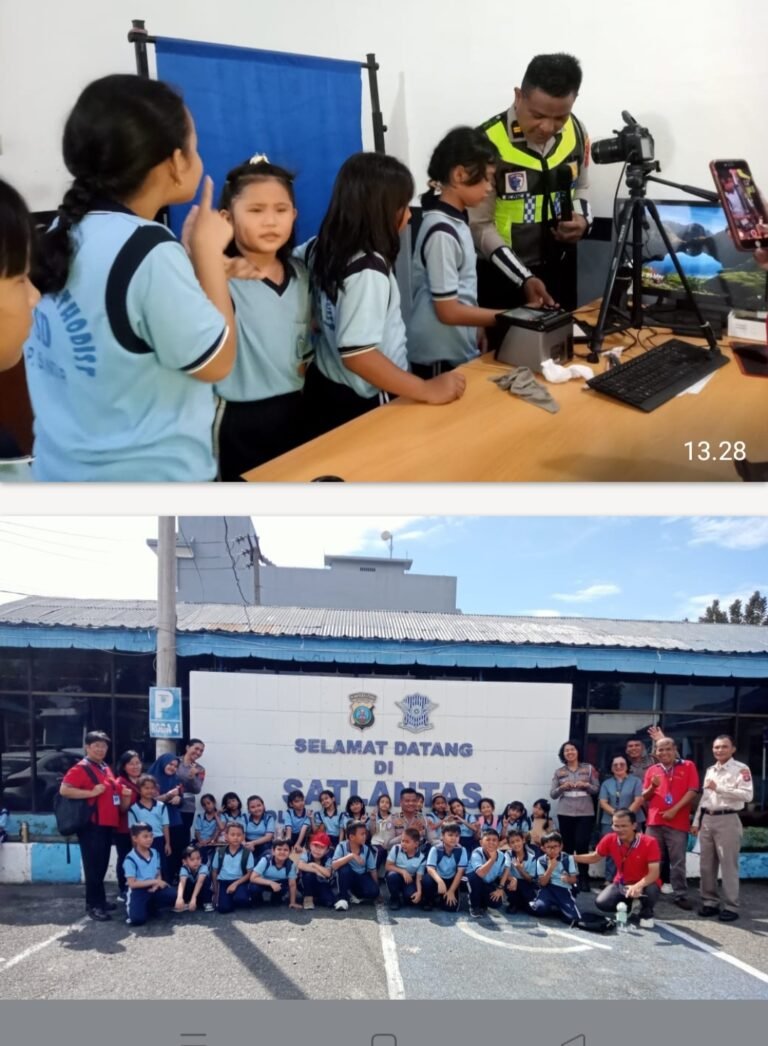 Polantas Menyapa, Sat Lantas Polres Pematang Siantar Edukasi Siswa Siswi SD Pentingnya Disiplin Berlalu Lintas Sejak Usia Dini
