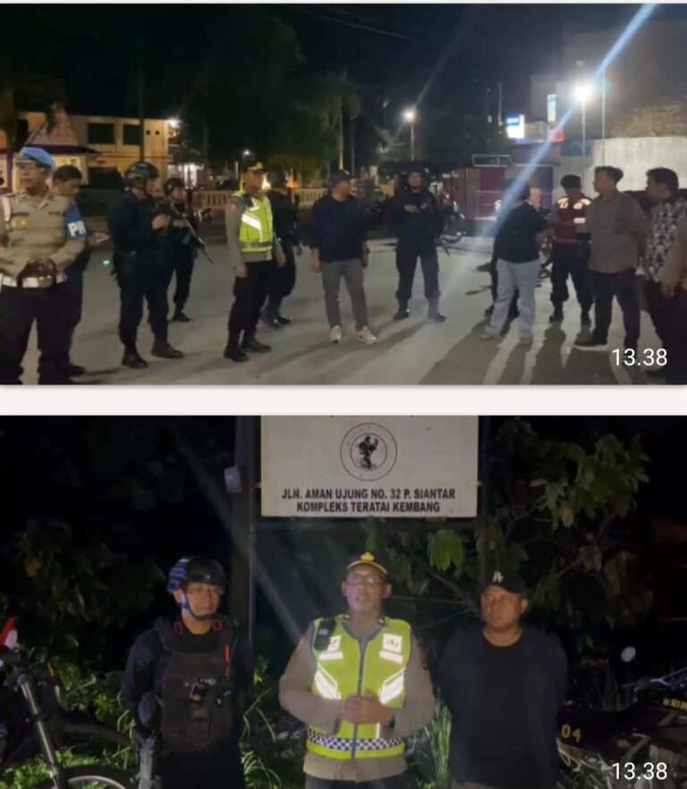 Polres Pematang Siantar Bersama Kompi 2 Batalyon B Sat Brimob Polda Sumut Gelar Patroli BLP Antisipasi Guantibmas