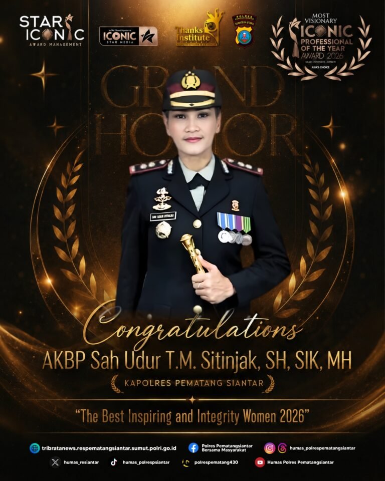 Kapolres Siantar Raih Penghargaan The Best Inspiring And Integrity Women 2026