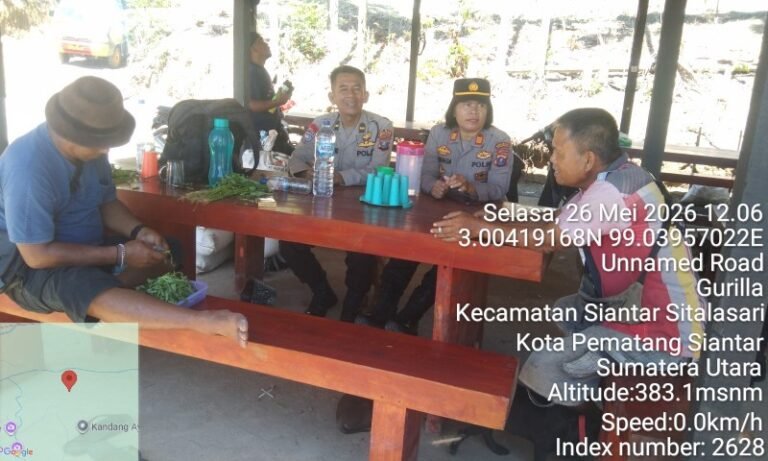 Dukung Ketapang, Kapolsek Siantar Utara Monitoring Lahan Jagung Petani Binaannya
