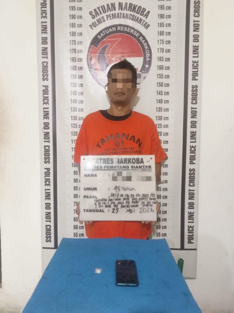 Sat Res Narkoba Polres Pematang Siantar Amankan Residivis Narkotika Miliki Sabu