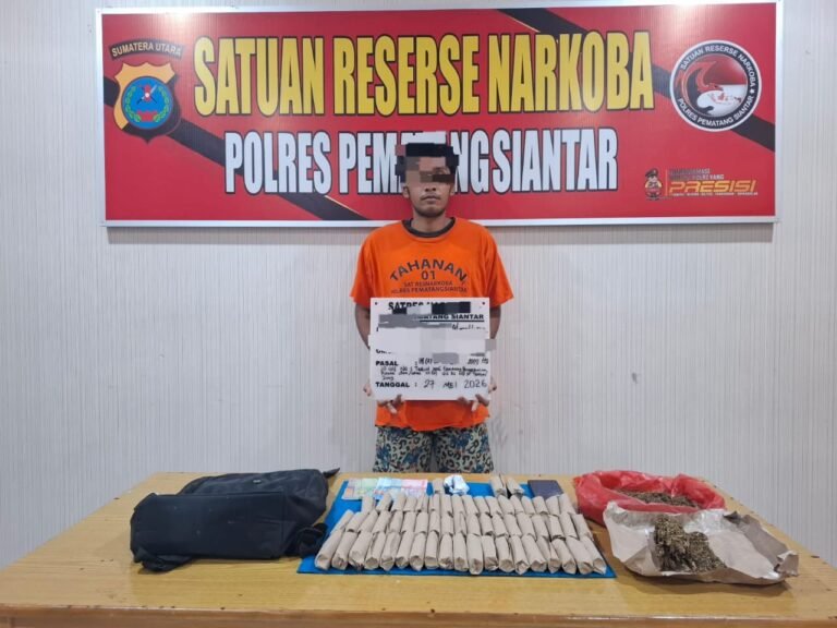 Polres Pematang Siantar Ungkap Dan Amankan Warga Gang Pulut Putih Milik Ganja