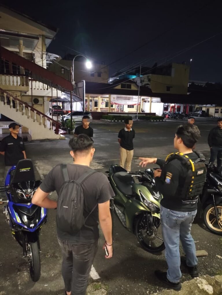 Pastikan Keamanan Dimalam Hari, Polres Pematang Siantar Amankan Tiga Sepeda Motor Knalpot Brong