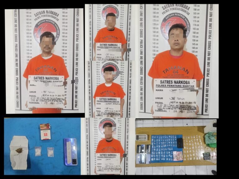 Berantas Peredaran Narkoba, Sat Res Narkoba Polres Pematang Siantar Amankan Lima Pemilik Sabu Dan Ganja