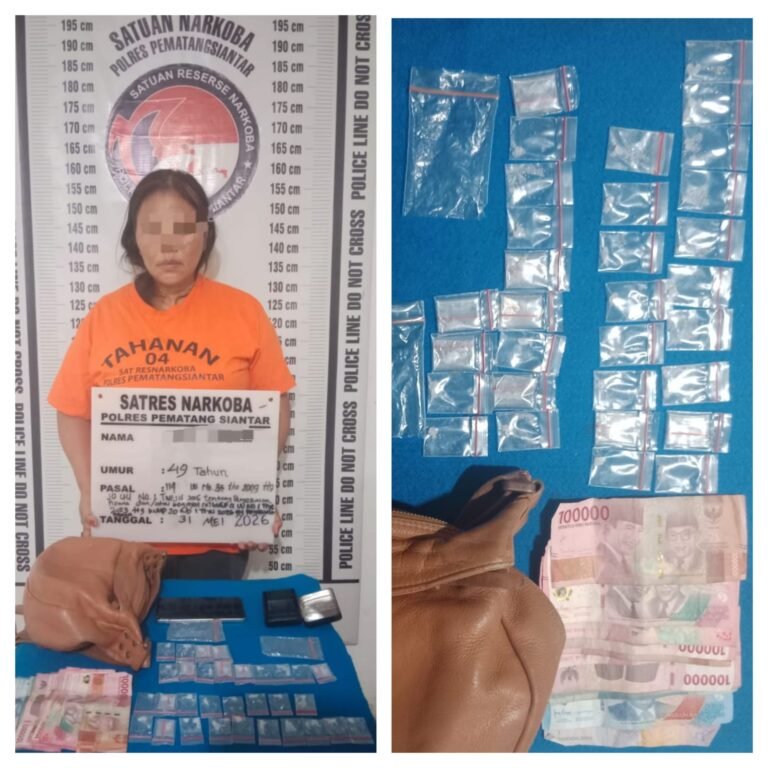 Polres Pematang Siantar Berhasil Amankan Perempuan 49 Tahun Miliki Sabu 15,7 Gram
