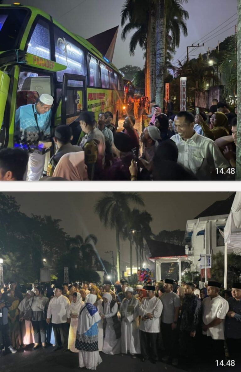 Polres Pematang Siantar Hadiri Penyambutan Jamaah Haji/ Hajjah Indonesia Kota Pematang Siantar Tahun 1447 H/ 2026