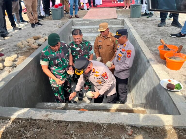 Kapolres  binjai Hadiri Peletakan Batu Pertama Pembangunan PT Natural Tirta Segar di Langkat