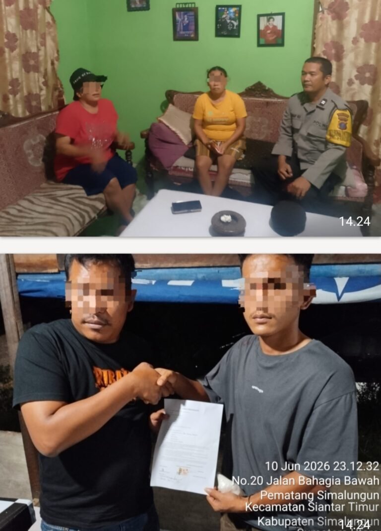 Respon CC 110, Polsek Siantar Timur Cek TKP Dan Mediasi Keributan di Jalan Bahagia