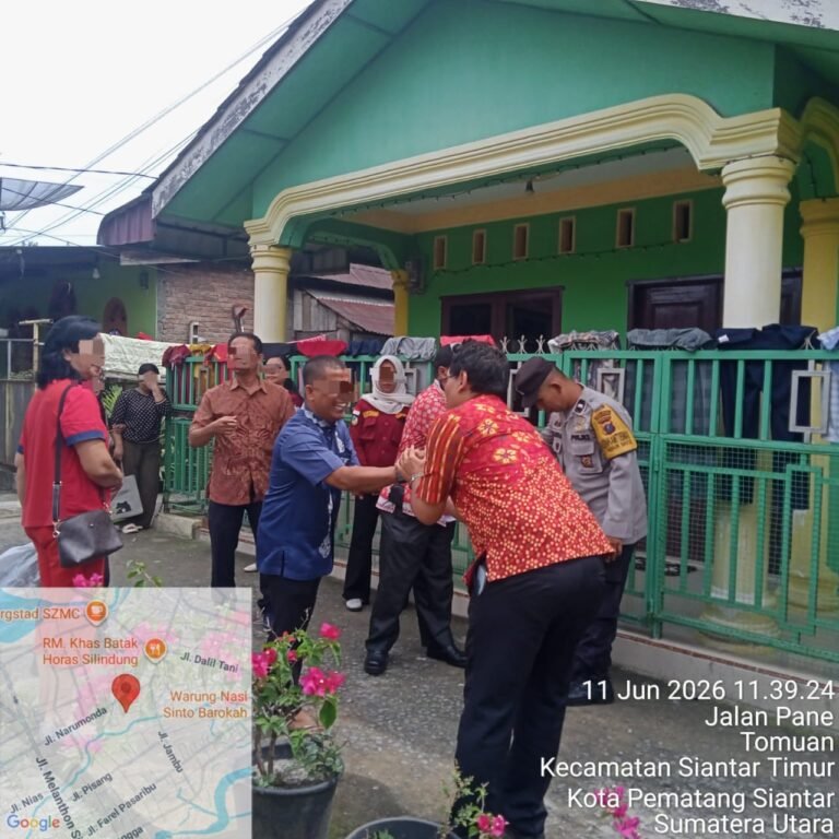 Polsek Siantar Timur Mediasi Permasalahan Pelemparan Rumah Warganya