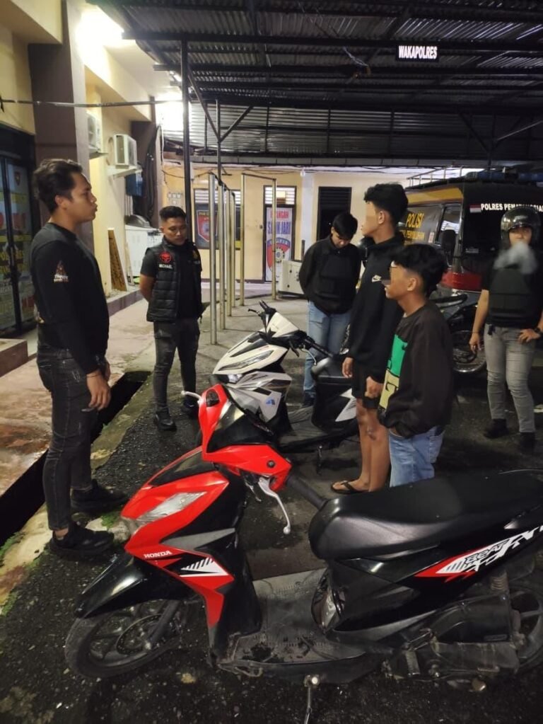 Antisipasi Guantibmas Polres Pematang Siantar Amankan Tiga Sepeda Motor Knalpot Brong