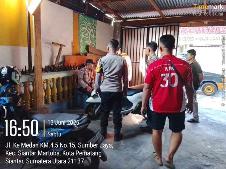 Respon Laporan CC 110, Polsek Siantar Martoba Cek TKP Keributan Didepan Penginapan Jalan Medan