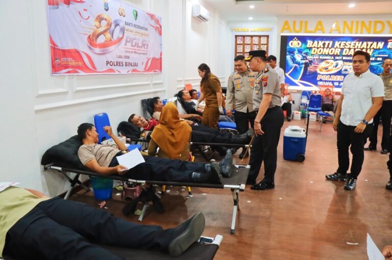 Menyambut Hari Bhayangkara ke-80 Tahun 2026, Polres Binjai Melaksanakan Bakti Kesehatan