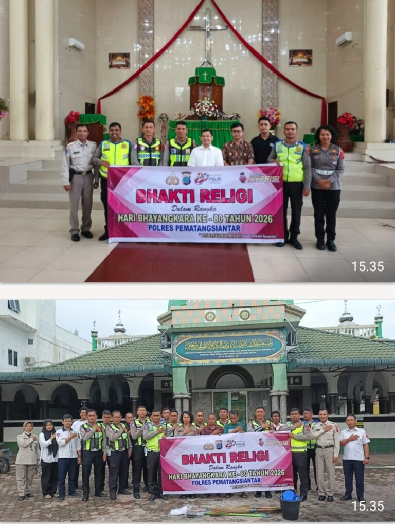 Sambut HUT Bhayangkara Ke 80 Tahun 2026, Polres Pematang Siantar Laksanakan Bhakti Religi