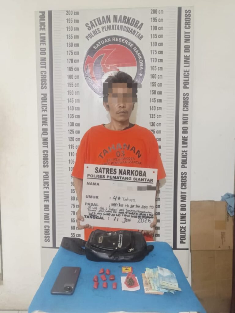 Pemilik Ganja 12,36 Gram Berhasil Ditangkap Sat Res Narkoba Polres Pematang Siantar di Jalan Merbou