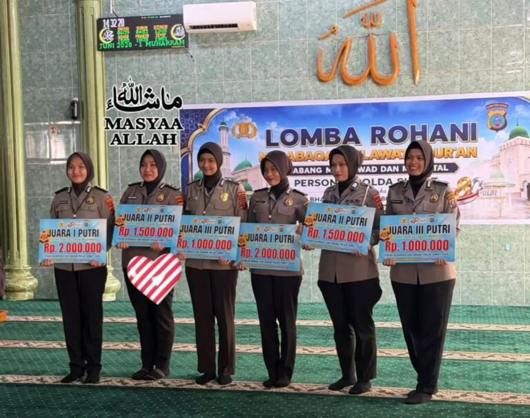 Dua Personil Polres Pematang Siantar Raih Juara di Lomba Rohani MTQ Tingkat Polda Sumut Sambut HUT Bhayangkara Ke 80 Tahun 2026