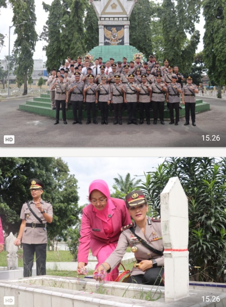 Sambut HUT Bhayangkara ke 80 Tahun, Polres Pematang Siantar Ziarah Dan Tabur Bunga di Taman Makam Pahlawan