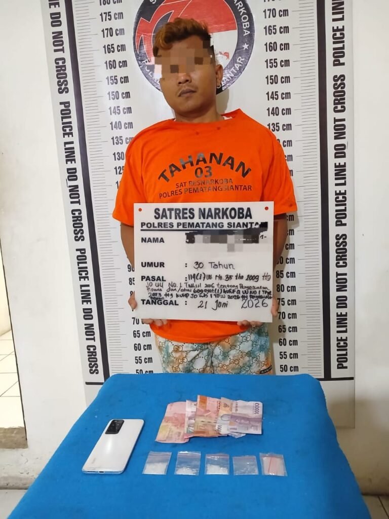 Gagalkan Peredaran Sabu 4,43 Gram, Polres Pematang Siantar Amankan Pemilik di Jalan Viyata Yudha