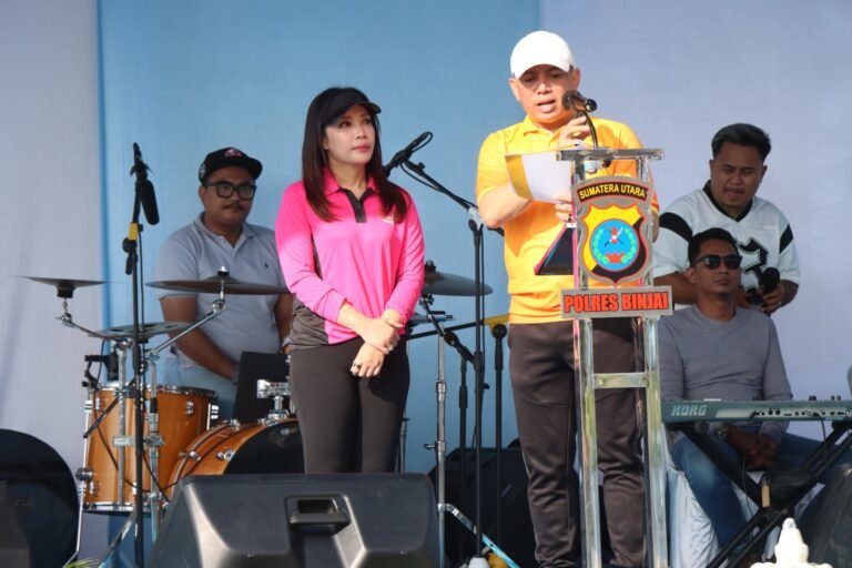 Meriahkan Hari Bhayangkara ke 80, Polres Binjai Olahraga Bersama Forkopimda Dan Masyarakat