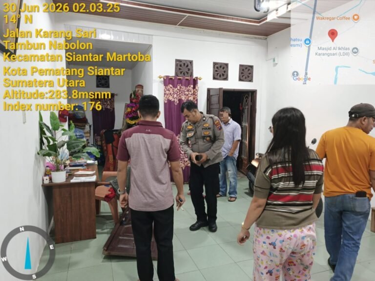 Polsek Sianțar Martoba Cek TKP Dugaan Curat di Jalan Bombongan Raya