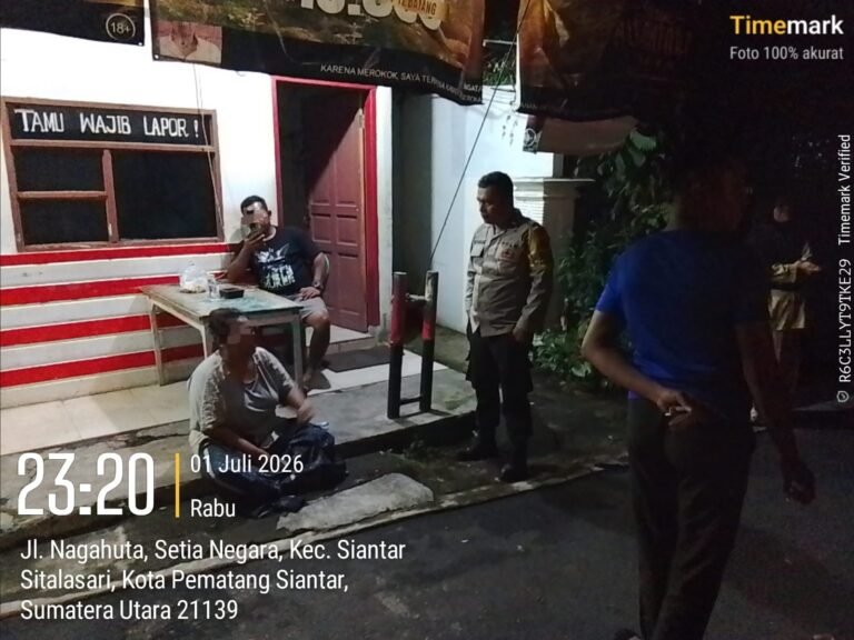 Polsek Siantar Martoba Cek TKP Keributan di Jalan Lapangan Tembak Tinjut Laporan CC 110