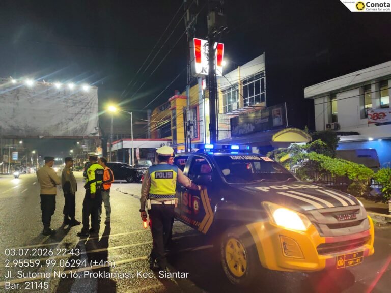 Menekan Angka Kriminalitas 3C, Polres Pematang Siantar Laksanakan Patroli BLP