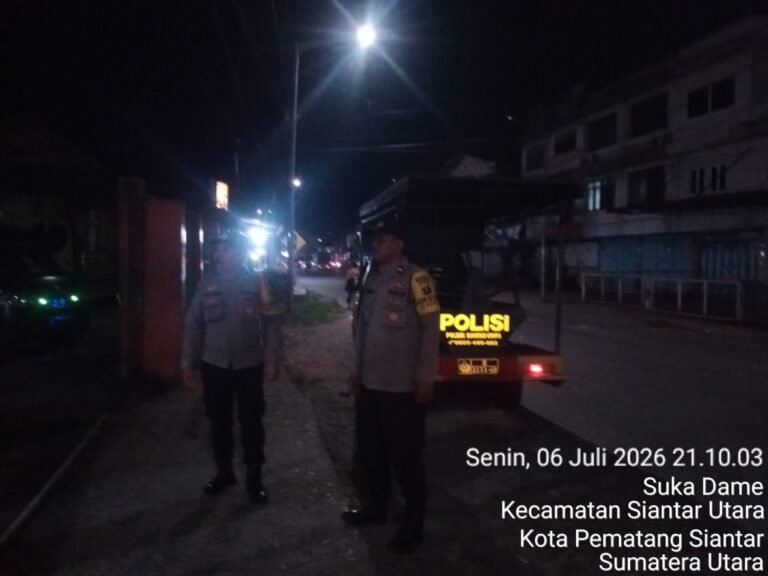 Berikan Rasa Nyaman Kepada Warga, Bhabinkamtibmas Polsek Siantar Utara Maksimalkan Patroli BLP
