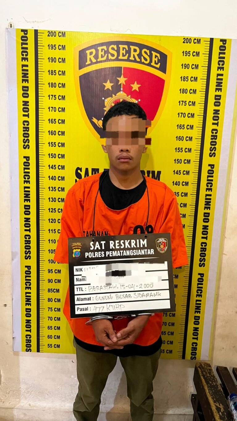 Sat Reskrim Polres Pematang Siantar Ringkus Pelaku Curat Tempo 3 Hari
