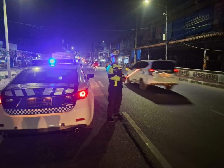 Pastikan Kamseltibcarlantas Aman, Sat Lantas Polres Pematang Siantar Patroli BLP