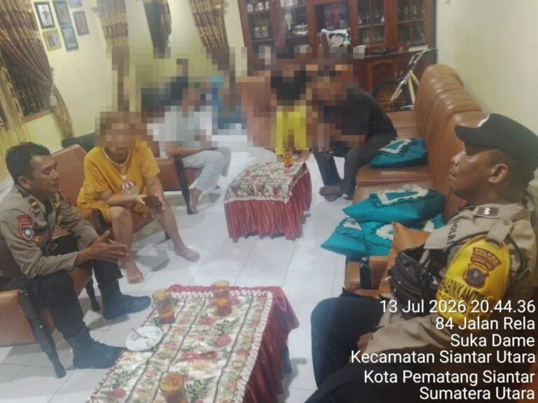 Tinjut Laporan CC 110, Polsek Siantar Utara Cek TKP Keributan di Wilkumnya