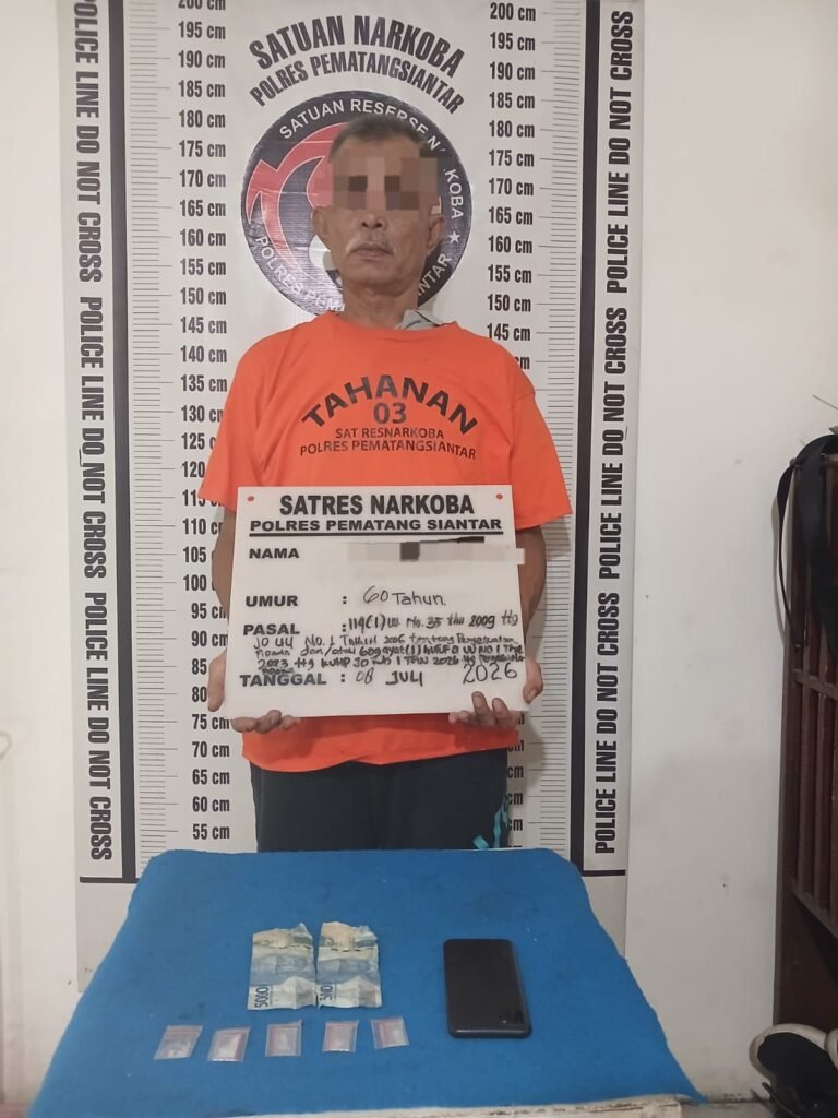 Sat Res Narkoba Polres Pematang Siantar Berhasil Amankan Pemilik Sabu 3,12 Gram di Jalan Rakutta Sembiring