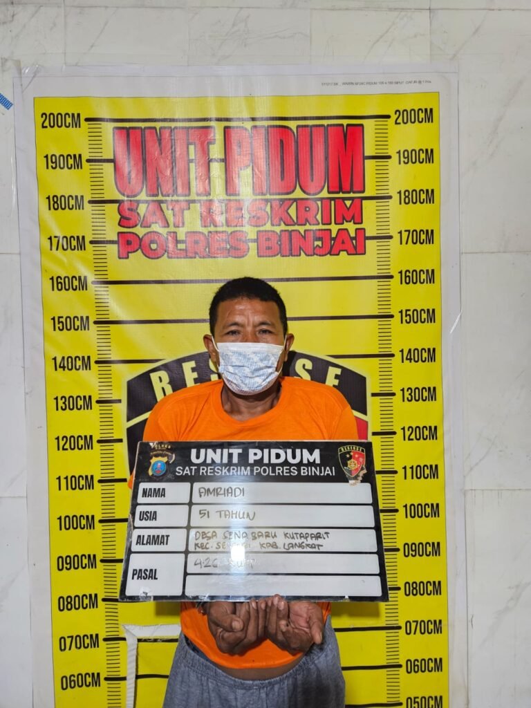 Satreskrim Polres Binjai Tangkap Bandar Judi Dadu Di Kecamatan Selesai