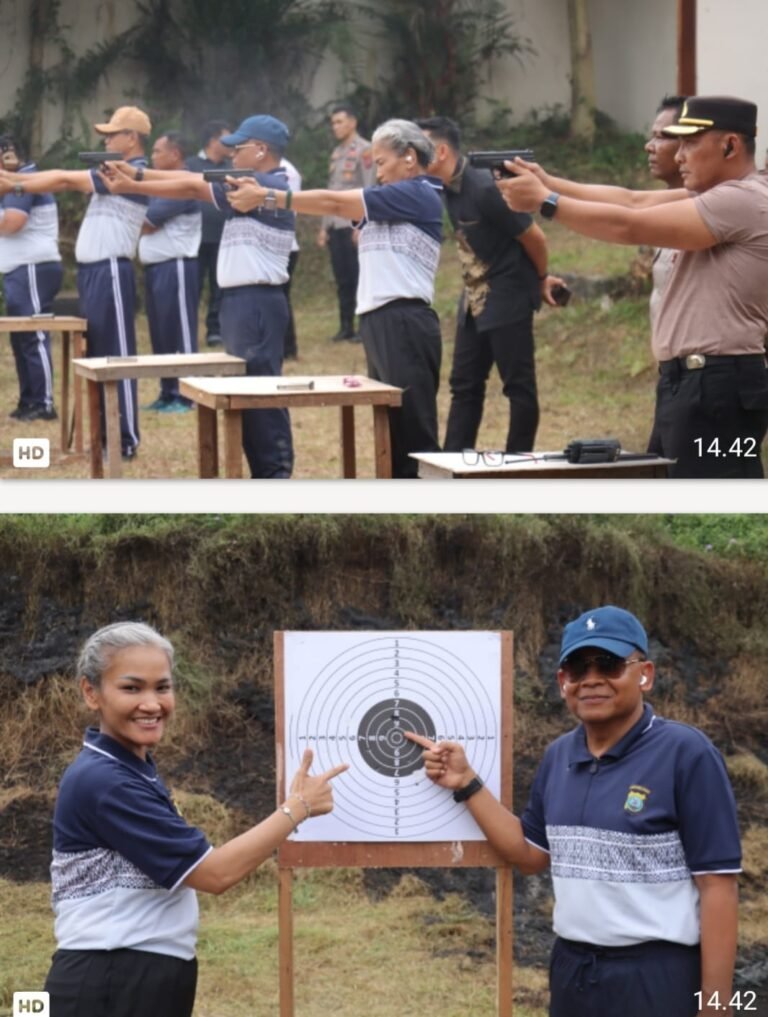 Asah Kemampuan, Kapolres Pematang Siantar Pimpin Latihan Menembak