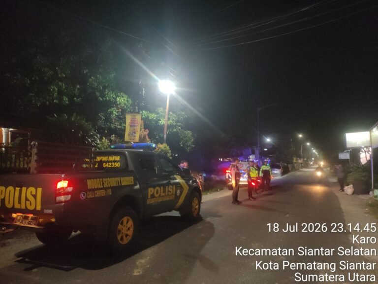 Antisipasi 3C, Polres Pematang Siantar Laksanakan KRYD Pada Malam Hari