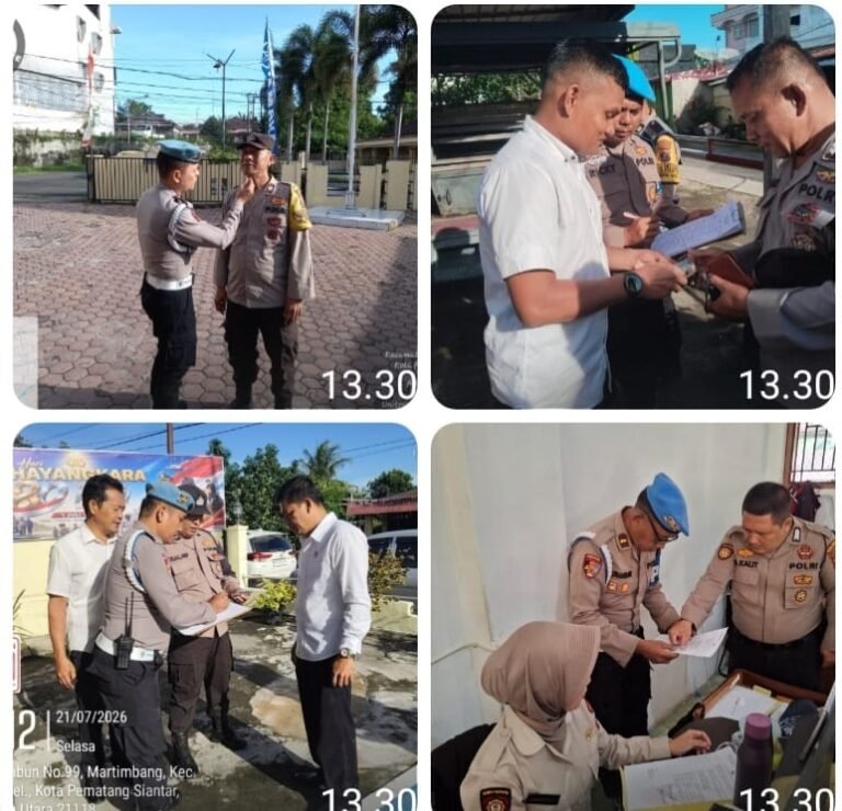 Pastikan Kedisiplinan Anggota Tatap Baik, Sie Propam Polres Pematang Siantar Opsgaktibplin