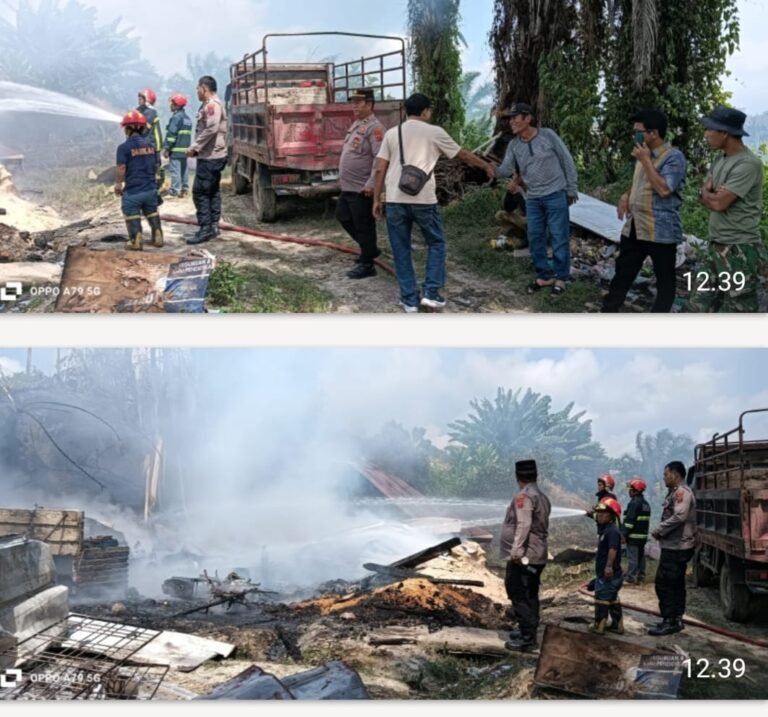 Polsek Siantar Martoba Cek Kebakaran Satu Unit Rumah di Jalan Bahtorop Ujung