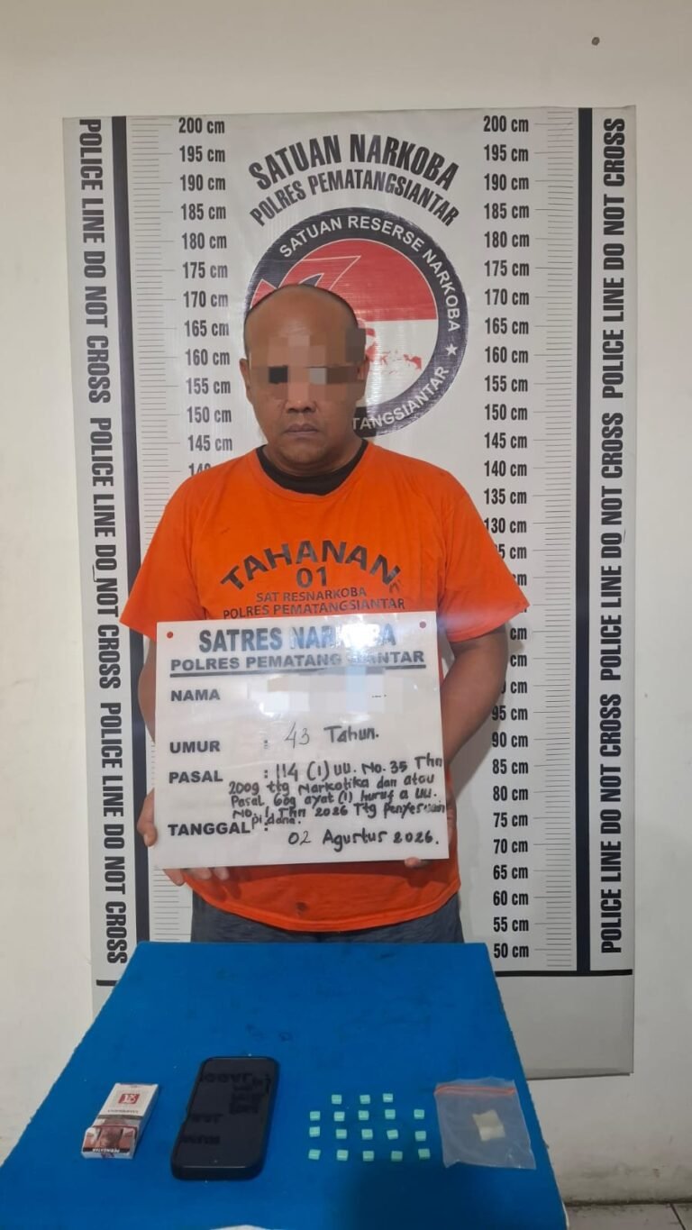 Polres Pematang Siantar Kembali Torehkan Prestasi, Satresnarkoba Ungkap Kasus Peredaran Ekstasi 18 Butir Pil Diamankan