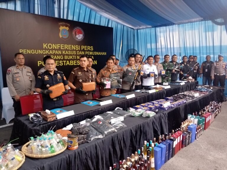 Polrestabes Medan Musnahkan Barang Bukti Narkotika Dan Barang Ilegal