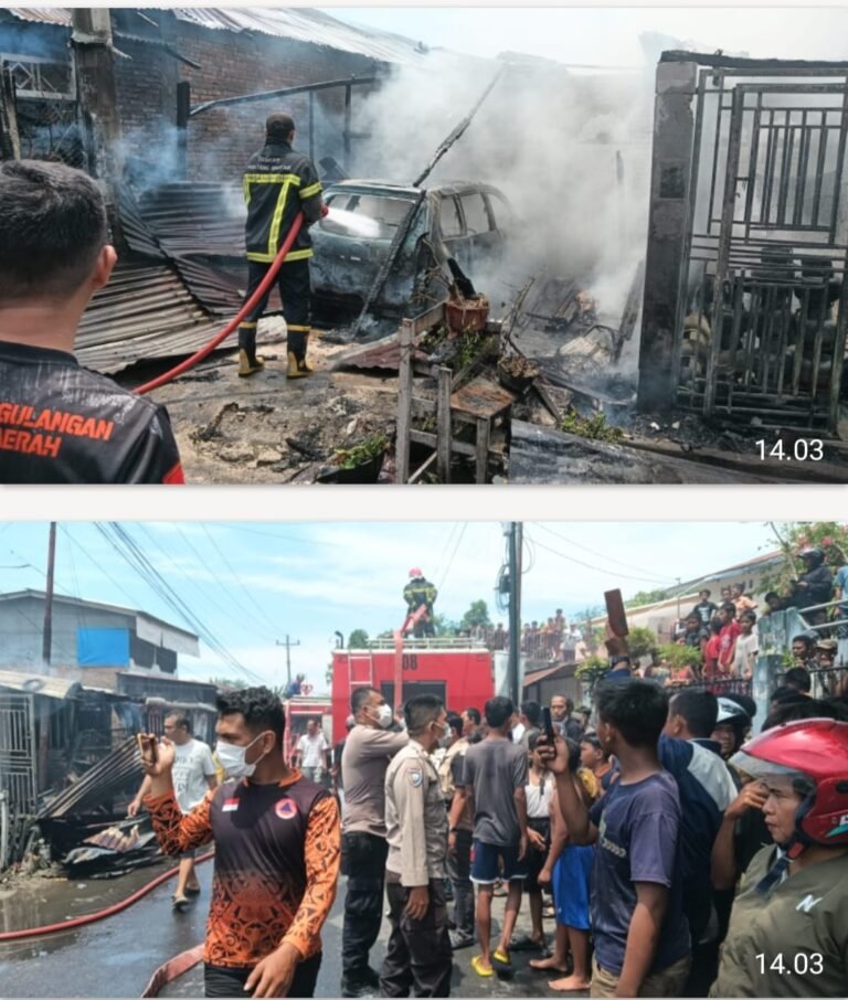 Puntung Rokok Picu Kebakaran Dua Rumah di Siantar Martoba, Kerugian Capai Rp550 Juta
