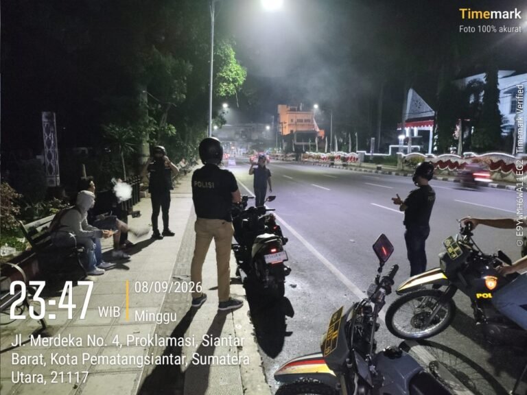 Polres Pematang Siantar Laksanakan Patroli Rutin Ciptakan Situasi Kamtibmas Yang Kondusif