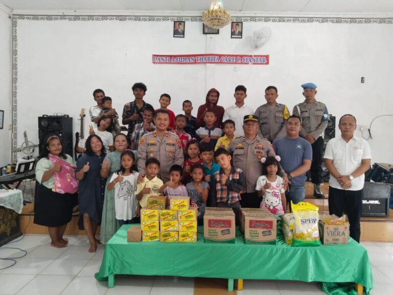 Sambut HUT Kemerdekaan Ke 81 RI, Polsek Siantar Martoba Berikan Bansos di Panti Asuhan Thabita Care